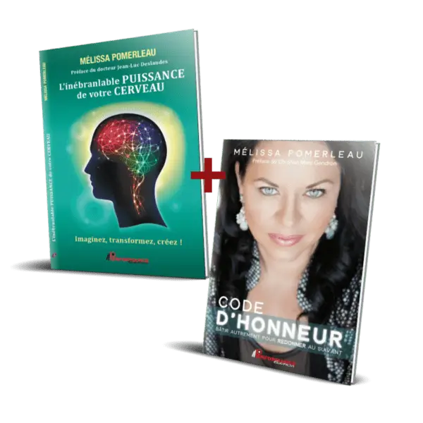 Combo livres de Mélissa Pomerleau Code d'honneur et L'inébranlable puissance de votre cerveau